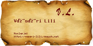 Vásári Lili névjegykártya