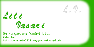 lili vasari business card