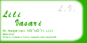 lili vasari business card